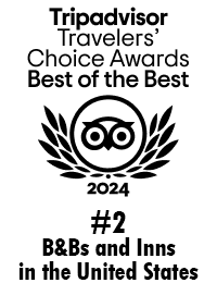 Tripadvisor Travelers' Choice Awards 2024: #2 B&Bs and Inns in the United States.